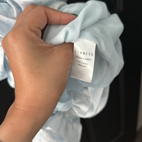 Blue tie dye satin like dress - Picture 8 of 8